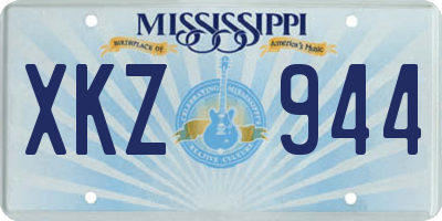 MS license plate XKZ944