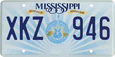 MS license plate XKZ946