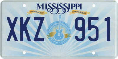 MS license plate XKZ951