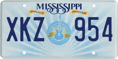 MS license plate XKZ954