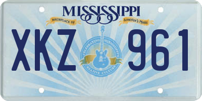 MS license plate XKZ961