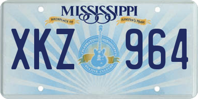 MS license plate XKZ964