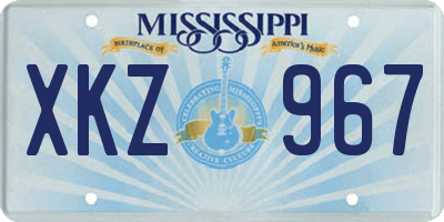 MS license plate XKZ967
