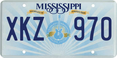 MS license plate XKZ970