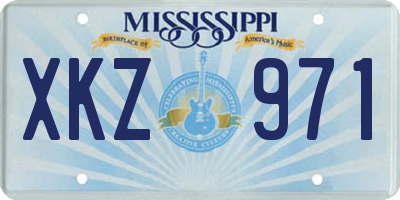 MS license plate XKZ971