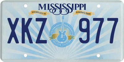 MS license plate XKZ977