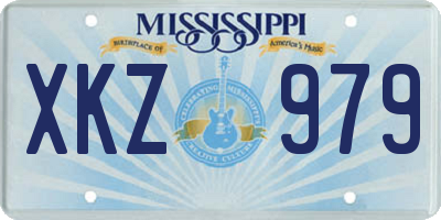 MS license plate XKZ979