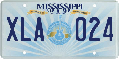 MS license plate XLA024