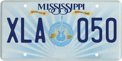 MS license plate XLA050