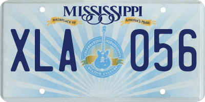 MS license plate XLA056