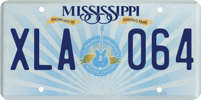 MS license plate XLA064