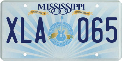 MS license plate XLA065