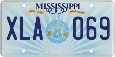 MS license plate XLA069