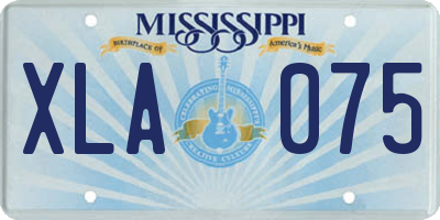 MS license plate XLA075