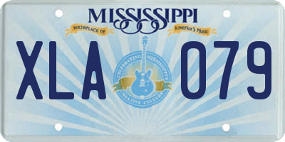 MS license plate XLA079