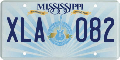 MS license plate XLA082