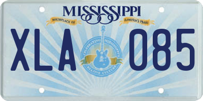 MS license plate XLA085