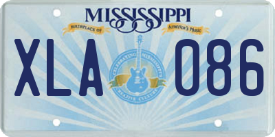 MS license plate XLA086
