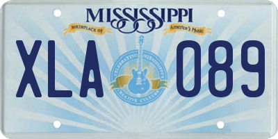 MS license plate XLA089