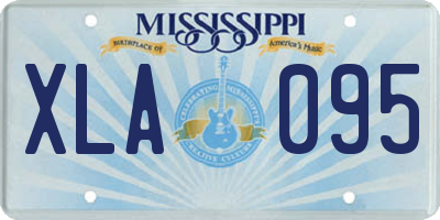 MS license plate XLA095