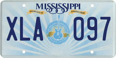 MS license plate XLA097