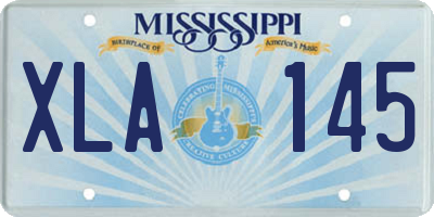 MS license plate XLA145