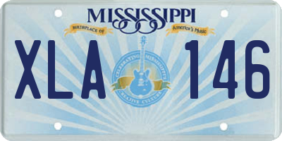 MS license plate XLA146