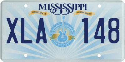MS license plate XLA148