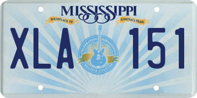 MS license plate XLA151