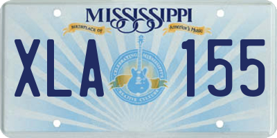MS license plate XLA155