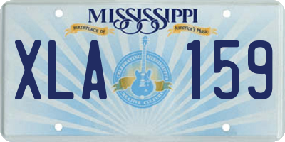 MS license plate XLA159