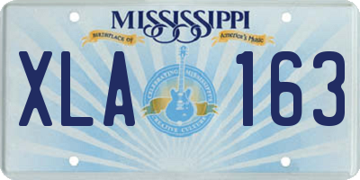 MS license plate XLA163