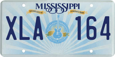 MS license plate XLA164
