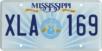 MS license plate XLA169