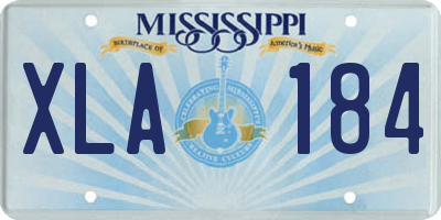 MS license plate XLA184