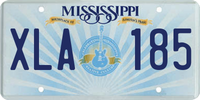 MS license plate XLA185
