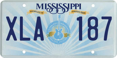 MS license plate XLA187
