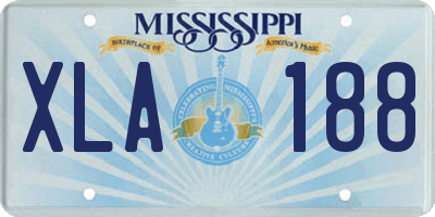 MS license plate XLA188