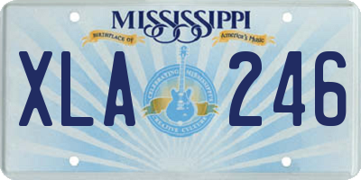 MS license plate XLA246