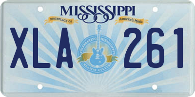 MS license plate XLA261