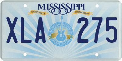 MS license plate XLA275