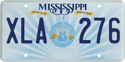 MS license plate XLA276