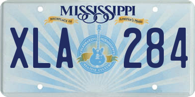 MS license plate XLA284