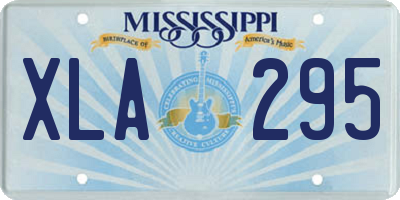 MS license plate XLA295