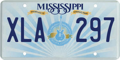 MS license plate XLA297