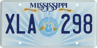 MS license plate XLA298