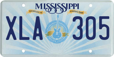 MS license plate XLA305