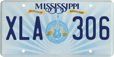 MS license plate XLA306