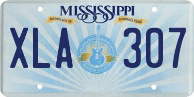 MS license plate XLA307