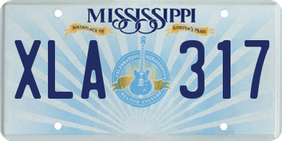 MS license plate XLA317